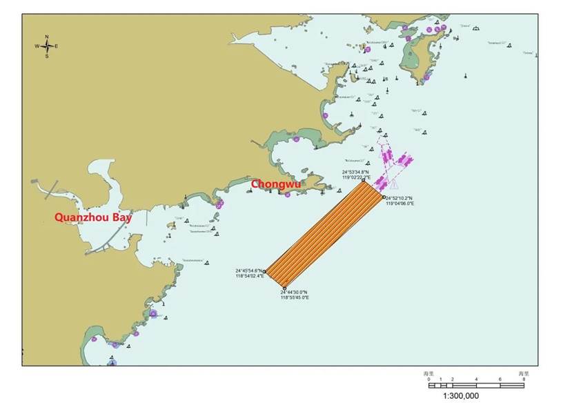 泉州湾口崇武附近海域